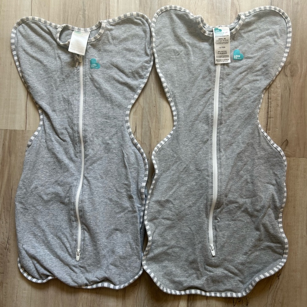 Love to Dream Gray Sleep Swaddles size Small 8-13lbs